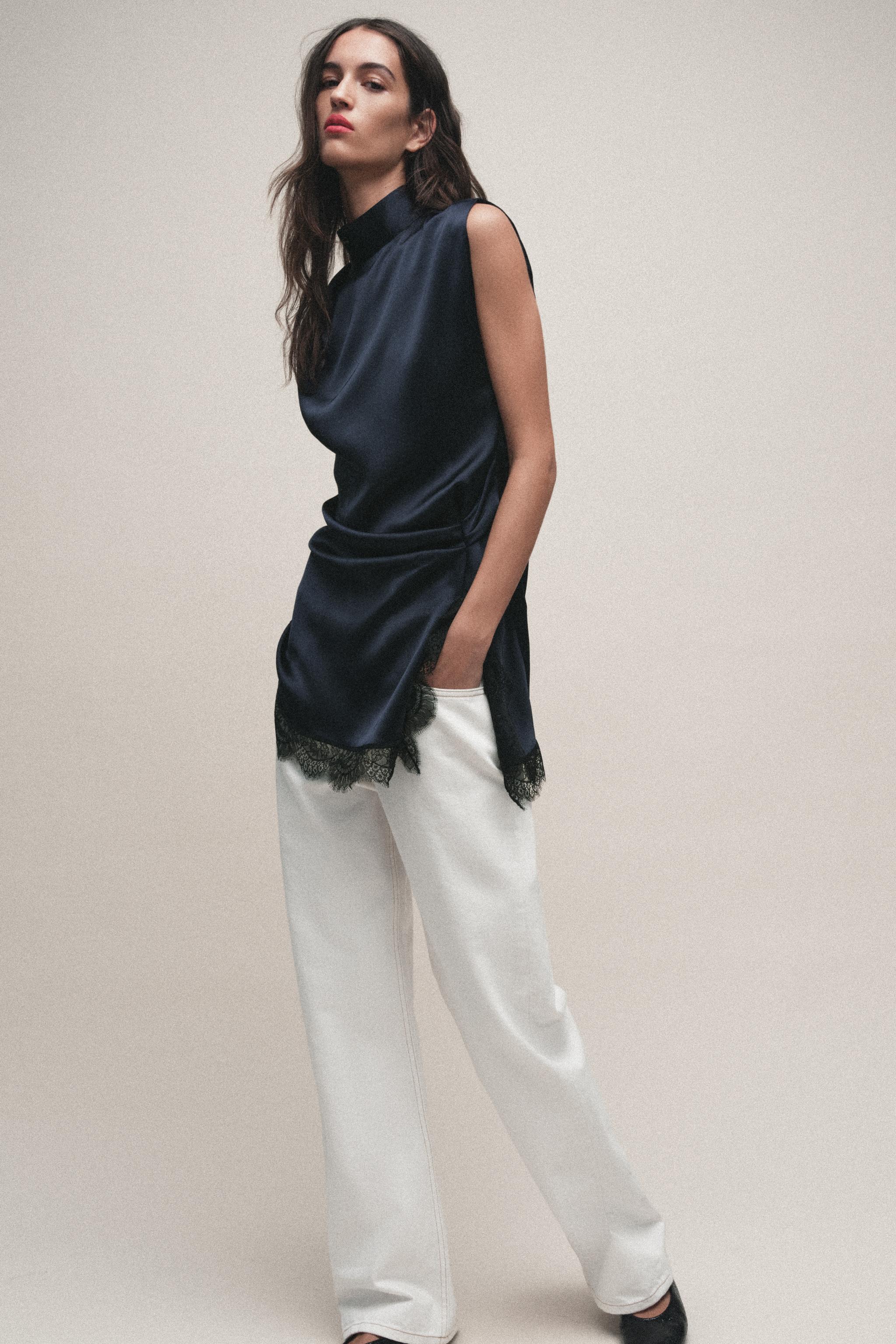 女士蓝色连衣裙| ZARA