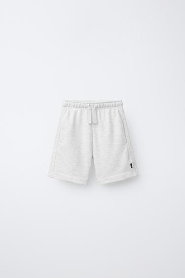 PLAIN PLUSH BERMUDA SHORTS - Grey marl by Zara