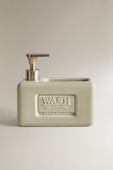WASHING-UP LIQUID DISPENSER WITH CONTAINER - Greyish by Zara - Image 0