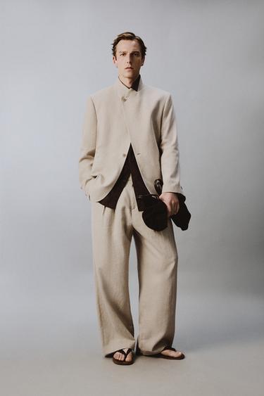 RELAXED FIT DOUBLE-BREASTED SUIT - Apricot by Zara