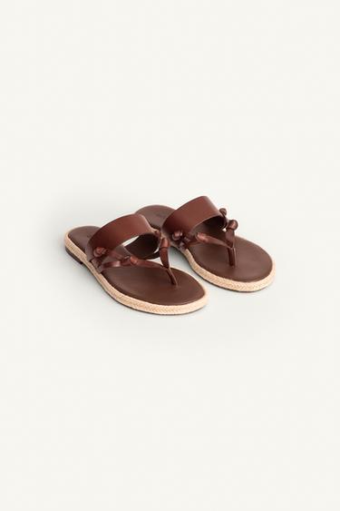 CMBND LTHR SNDL - Brown by Zara