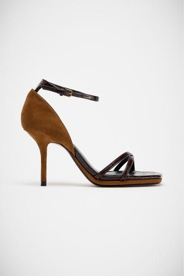 LIMITED EDITION HIGH-HEEL SANDALS - Brown by Zara
