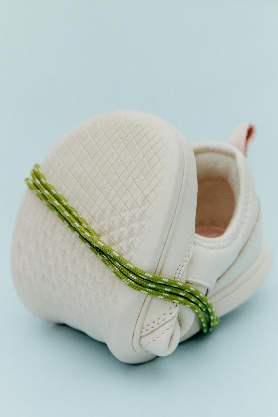 LEATHER BAREFOOT SNEAKERS - White by Zara - Image 0