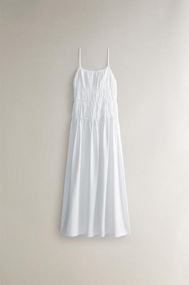 NIGHTDRESS WITH GATHERED DETAIL - White by Zara - Image 0