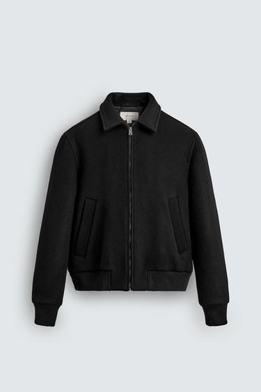 WOOL - CASHMERE MANTECO ® JACKET - Black by Zara