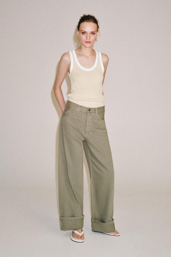 CONTRAST PIPING TOP - Beige by Zara - Image 0