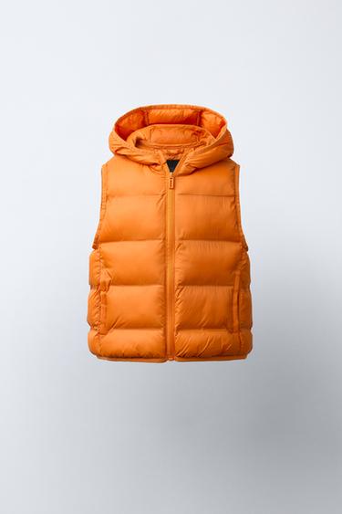 ULTRALIGHT WATER-REPELLENT GILET - Dark orange by Zara