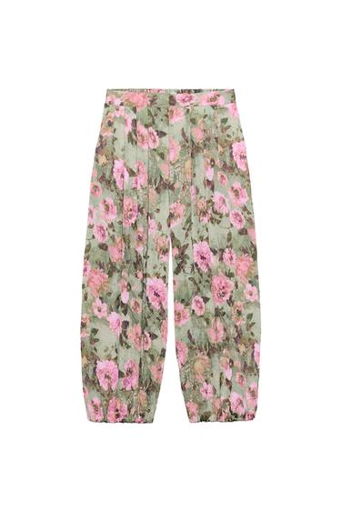FLORAL PRINT SAROUEL TROUSERS - Multicoloured by Zara