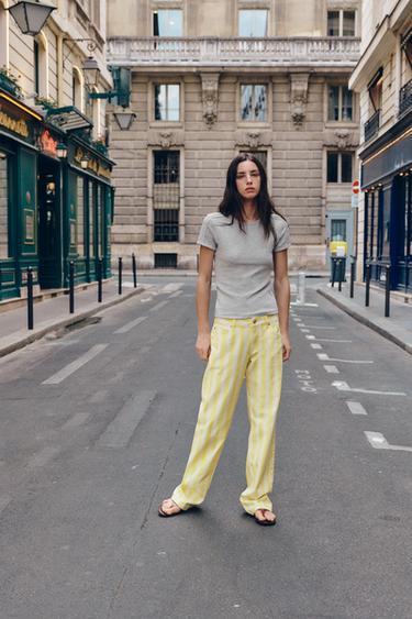 TRF STRIPED STRAIGHT-LEG JEANS - Stripes by Zara