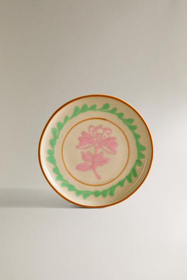 NANUSHKA PAINTED EARTHENWARE DESSERT PLATE - Beige by Zara - Image 0
