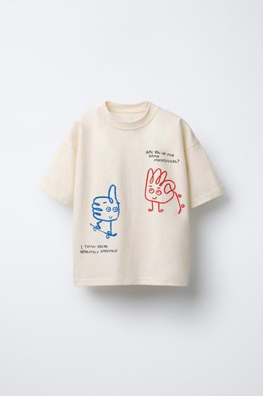 PRINTED T-SHIRT - Ecru by Zara - Image 0