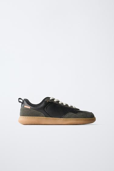 LEATHER BAREFOOT TRAINERS - Black by Zara