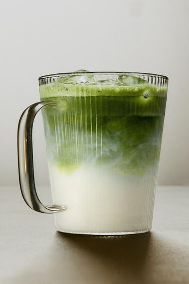 BOROSILICATE GLASS MUG WITH LINES - Transparent by Zara