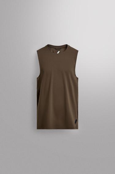 FIRST LAYER TANK TOP - Brown by Zara