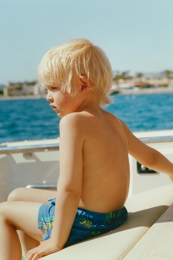 2-6 YEARS / CROCODILE SWIM SHORTS - Bluish by Zara - Image 0