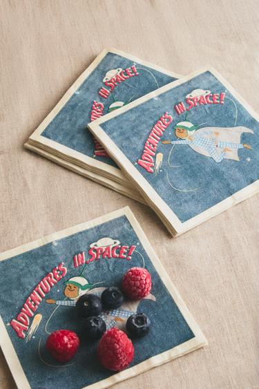 CHILDREN'S SPACE PAPER NAPKINS - Multicoloured by Zara