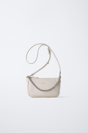 CROSSBODY BAG WITH CHAIN - Ecru White by Zara - Image 0