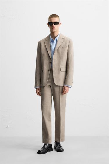 WOOL SUIT BLAZER - Beige by Zara - Image 0