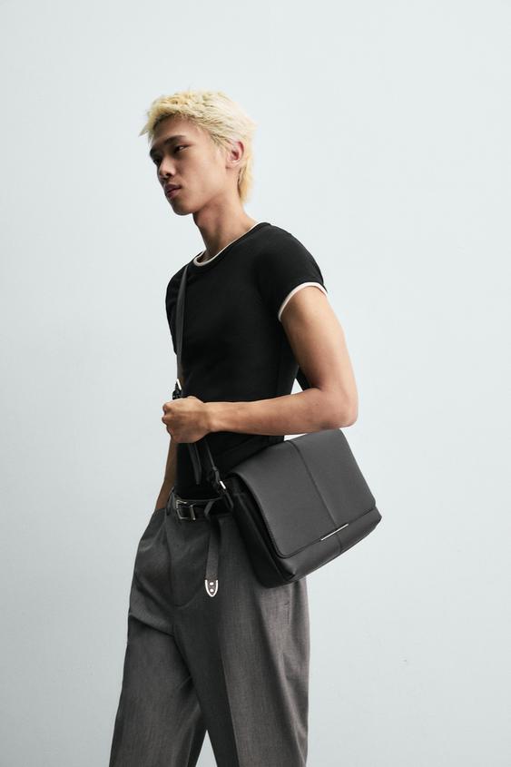FLAP CROSSBODY BAG - Black by Zara - Image 0