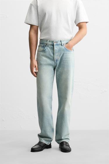 STRAIGHT FIT ANKLE JEANS - Mid-blue by Zara