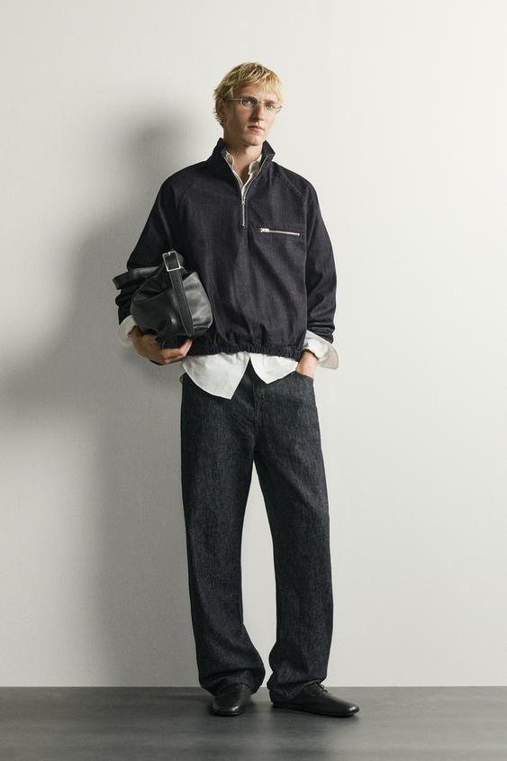 RELAXED FIT DENIM SWEATSHIRT - Indigo by Zara - Image 0