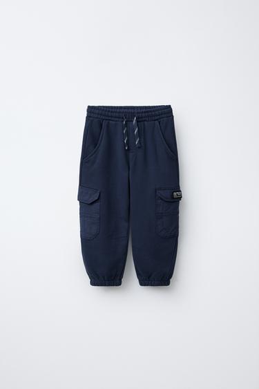 CARGO JOGGING TROUSERS - Navy blue by Zara