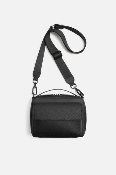 RUBBERISED CROSSBODY BAG - Black by Zara