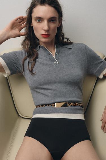 LEATHER ANIMAL PRINT BELT - Leopard by Zara - Image 0