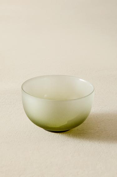 OMBRÉ GLASS BOWL - Green by Zara
