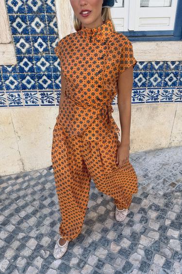 PRINTED SAROUEL TROUSERS - Multicoloured by Zara