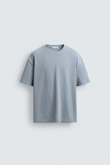 BASIC HEAVYWEIGHT T-SHIRT /03 - Sky blue by Zara