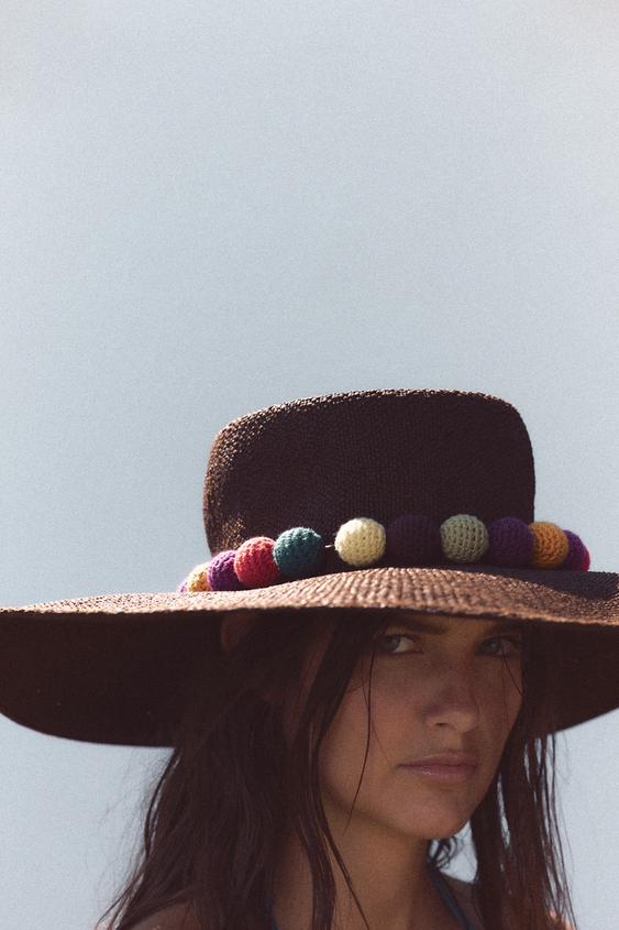 CROCHET BALL HAT - Brown by Zara - Image 0