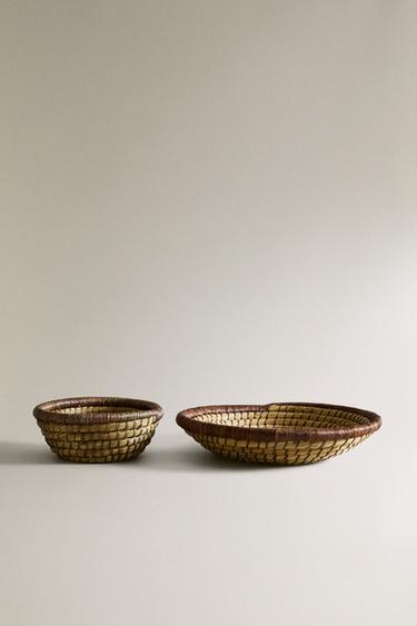 ROUND WOVEN BASKET - Light beige by Zara - Image 0