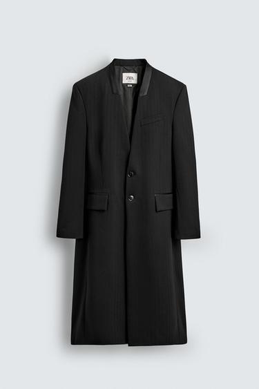 STRIPED JACQUARD FROCK COAT - LIMITED EDITION - Black by Zara