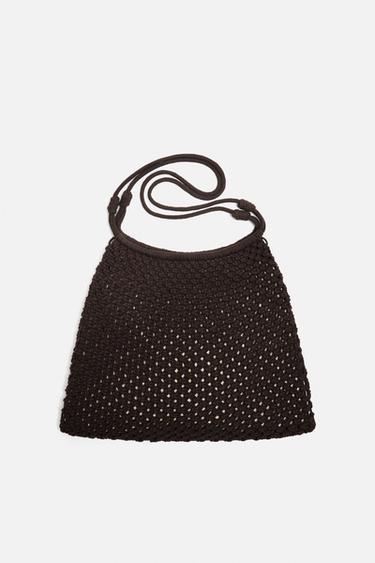 MACRAMÉ TOTE BAG - Brown by Zara - Image 0