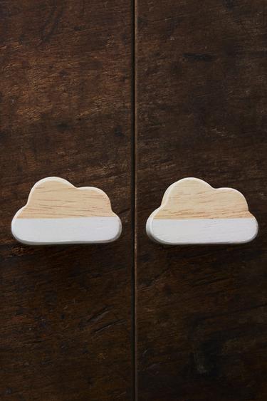 PACK OF CHILDREN'S CLOUD DOOR KNOBS (PACK OF 2) - Oyster-white by Zara