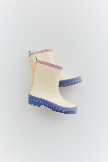 COLOUR BLOCK WELLIES - White by Zara