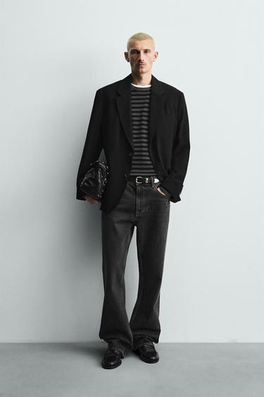 FLUID RELAXED FIT BLAZER - Black by Zara