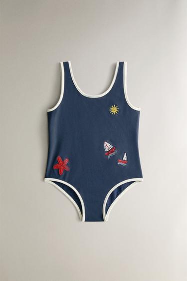 KIDS' SEA SWIMMING TRUNKS - Navy blue by Zara