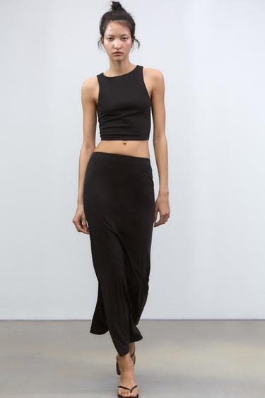 SLEEVELESS CROP TOP - Black by Zara - Image 0