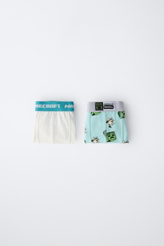 6-14 YEARS/ 2-PACK OF MINECRAFT © MOJANG AB BOXERS - Blue by Zara - Image 0