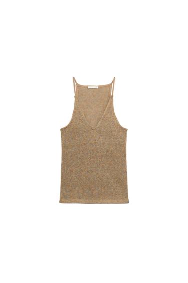 RUSTIC TOP - Beige by Zara