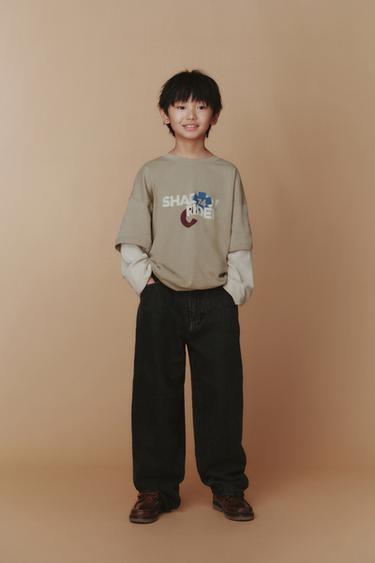 BALLOON JEANS WITH FLEECE LINING - Black by Zara