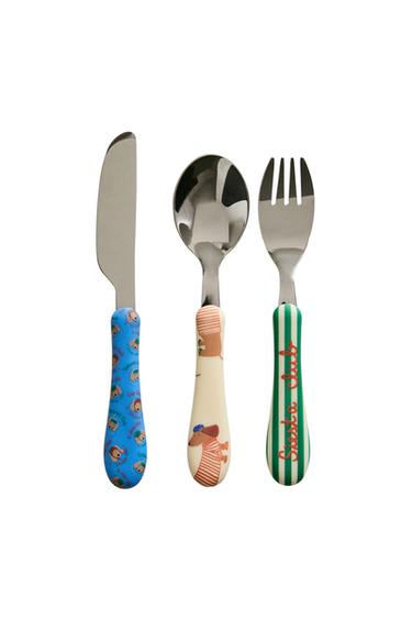 CHILDREN'S DOGGY CUTLERY SET (SET OF 3) - Multicoloured by Zara