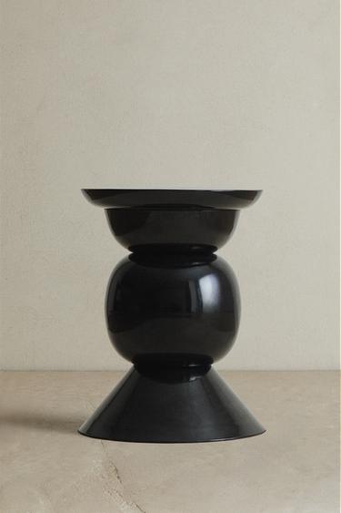 SMALL METAL SIDE TABLE - Black by Zara