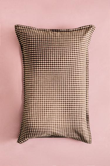 CHILDREN'S GINGHAM FLANNEL PILLOWCASE - Pink by Zara