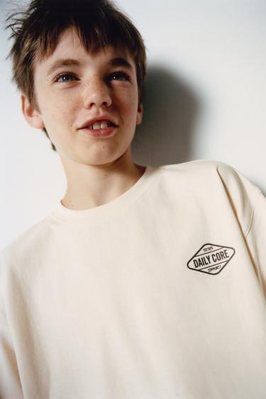 LOGO PRINT T-SHIRT - Ecru by Zara