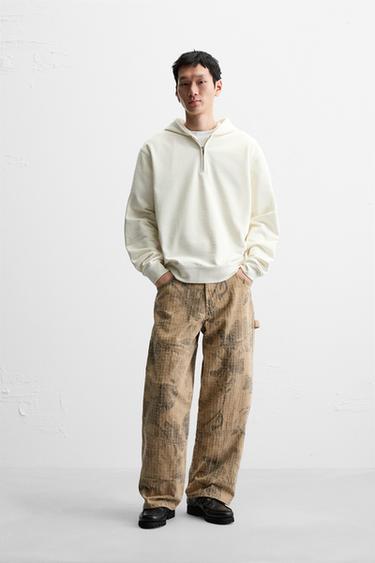 BAGGY FIT CARPENTER JEANS - camel by Zara - Image 0