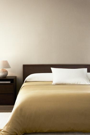SATEEN DUVET COVER (300 THREAD COUNT) - Light yellow by Zara