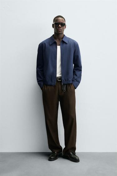 REGULAR FIT COTTON JACKET - Blue by Zara - Image 0
